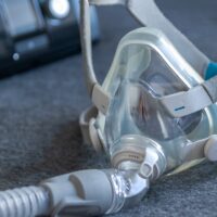 CPAP mask with a full face mask cpap machine against obstructive